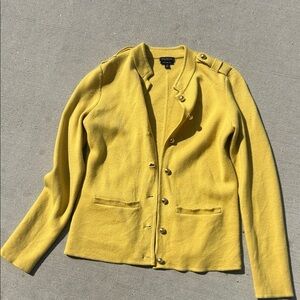Beautiful🌻Talbots Bright Yellow Button-Front Blazer Jacket